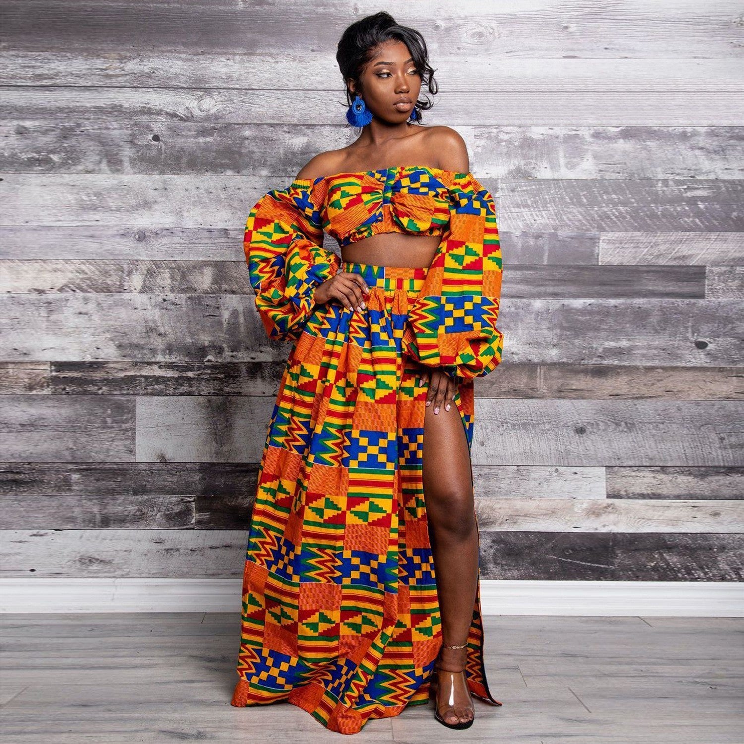 New African Women's Ethnic Digital Print Dress
