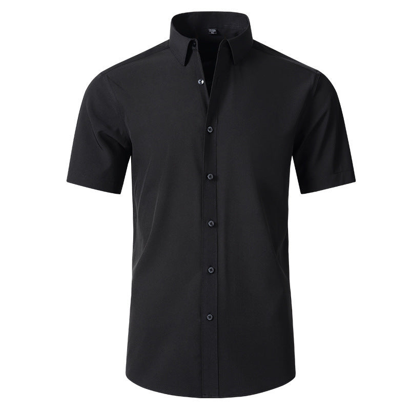 Korean Slim-fit Solid Color Shirt Men's Shirt