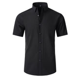 Korean Slim-fit Solid Color Shirt Men's Shirt