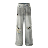 Gradient Washed Ripped Jeans For Men
