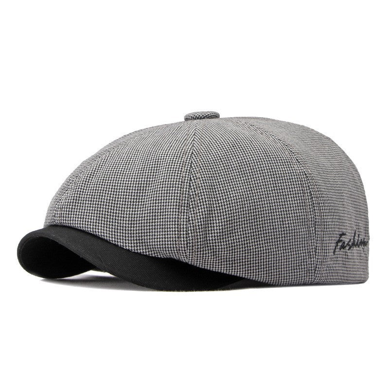 Spring And Summer Thin Breathable Octagonal Cap Male