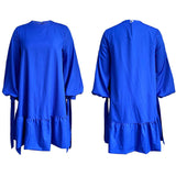 Women's Loose Solid Color Puff Sleeve Dress