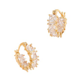 High-grade Crystal All-match Ear Clip Copper Inlaid Zircon