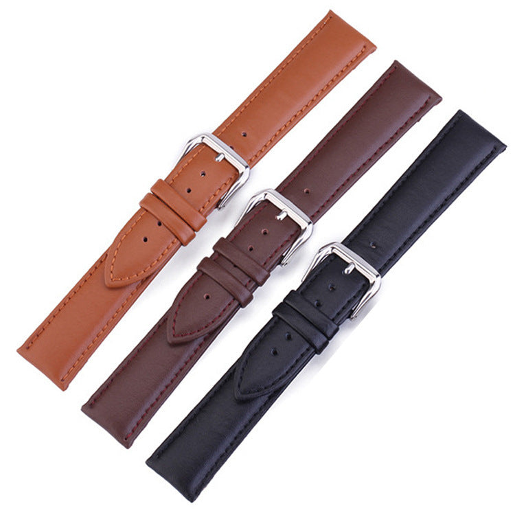 Plain Strap Waterproof Leather Watch Strap Watch Strap Accessories Pin Buckle Strap