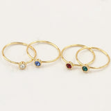 14K Gilded GF Zircon Rings Knuckle DIY Ornament Accessories Light Body Ring