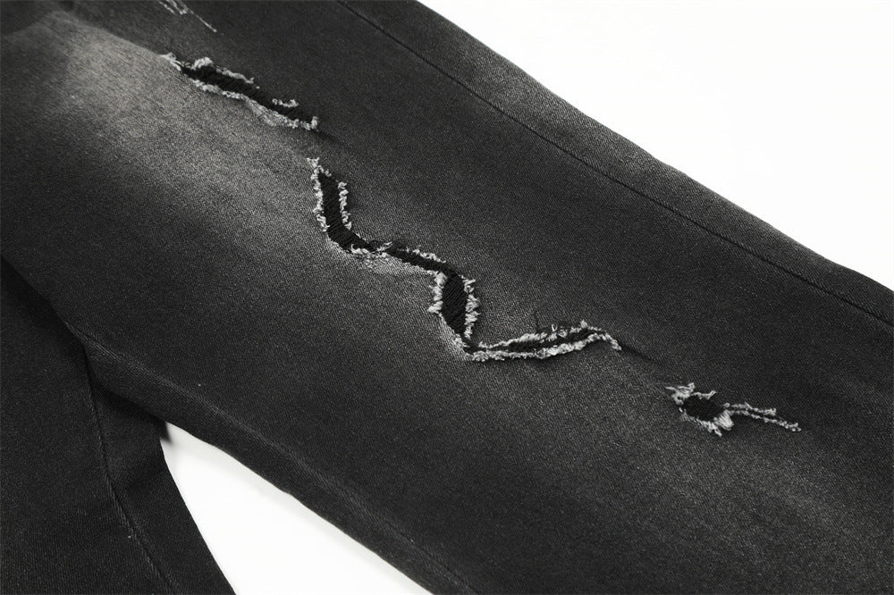 Vintage Fashion Ripped Jeans For Men