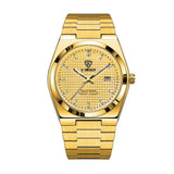 Men's Watch Quartz Simple Fashion Wrist Watch Steel Belt Waterproof Calendar Genuine Goods