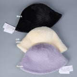 Imitation Mink Bucket Hat Women's Winter Warm And Small Face