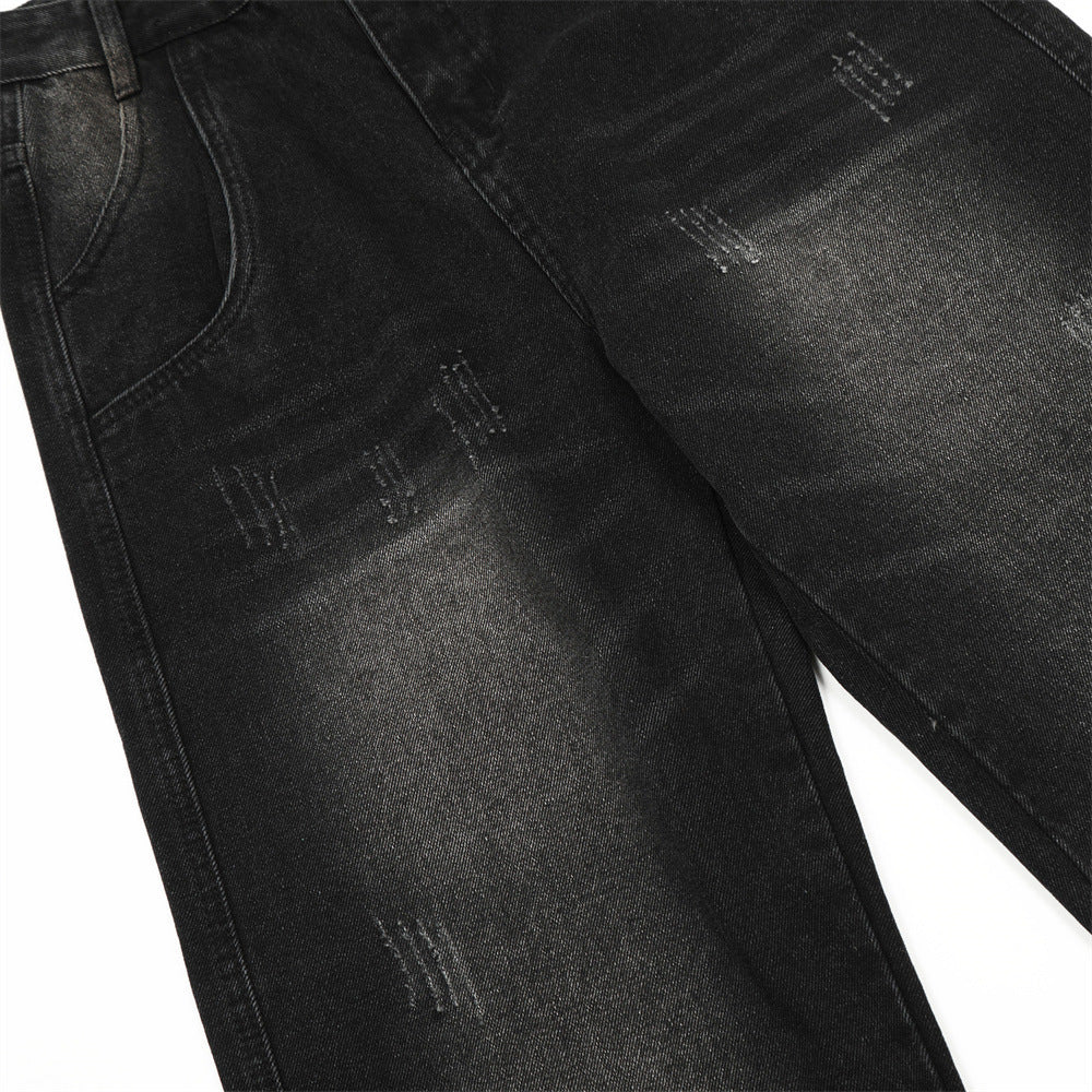Denim Straight-leg Trousers Loose Men