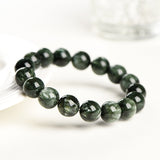 Natural Green Dragon Crystal Round Beads Bracelet