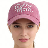 Girl Mom Hats Mothers Birthday Gifts For Women, Adjustable Embroidered Wash Cotton Baseball Cap