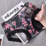 Ladies Printed Mesh Japanese Perspective Panties