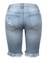 Women’s Denim Shorts, Quarter Length Jeans, Ripped Jeans, Frayed Hems