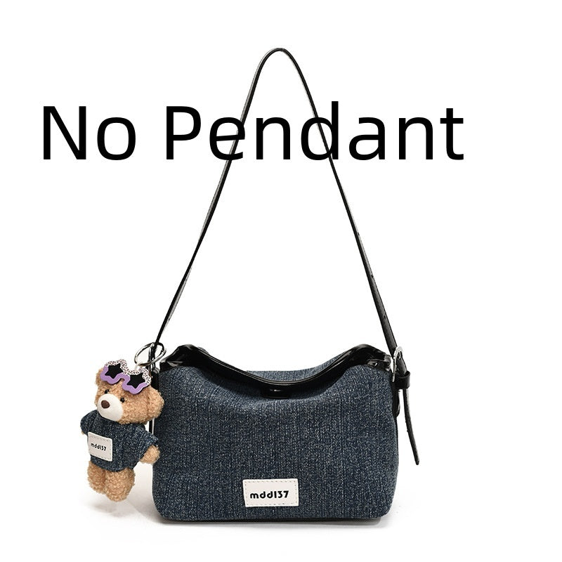 Fashion Retro Denim Commuter's All-matching Casual Small Crossbody Bag