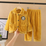 Flannel Pajamas Children's Coral Velvet Pajamas Suit