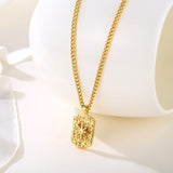 Vintage Eight Awn Star Pendant Necklace