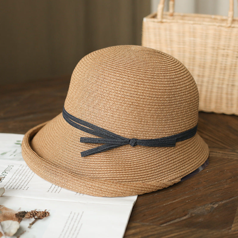Female retro summer straw hat