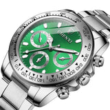 FANMIS Classics Business Analog Watch Big Face Quartz Luminous Waterproof Analog Quartz Stainless Steel Watch Elegant Gift Watch for Men