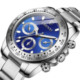 FANMIS Classics Business Analog Watch Big Face Quartz Luminous Waterproof Analog Quartz Stainless Steel Watch Elegant Gift Watch for Men