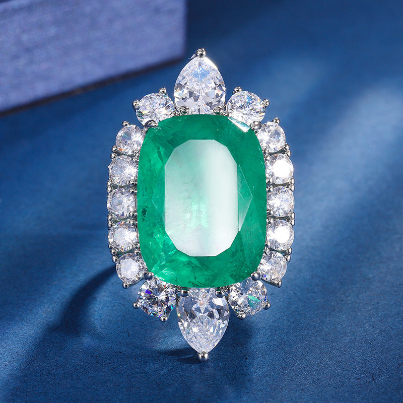 Retro Artificial Emerald Leopard Luxury Inlaid Suit