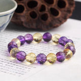 Ametrine Bracelet 128 Cut Crystal Amethyst Bracelet