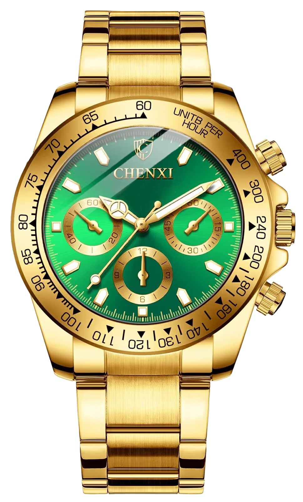 FANMIS Classics Business Analog Watch Big Face Quartz Luminous Waterproof Analog Quartz Stainless Steel Watch Elegant Gift Watch for Men