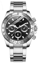 FANMIS Classics Business Analog Watch Big Face Quartz Luminous Waterproof Analog Quartz Stainless Steel Watch Elegant Gift Watch for Men
