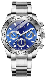 FANMIS Classics Business Analog Watch Big Face Quartz Luminous Waterproof Analog Quartz Stainless Steel Watch Elegant Gift Watch for Men
