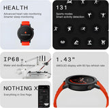 CMF by Nothing Watch 3 Pro Smart Watch for Men Women, Bluetooth Call AI Energy Score, 1.43” Heart Rate Tracking, Sleep Monitor, GPS & 130 Sport Modes, Fitness Tracker for Android iOS, IP68 Orange