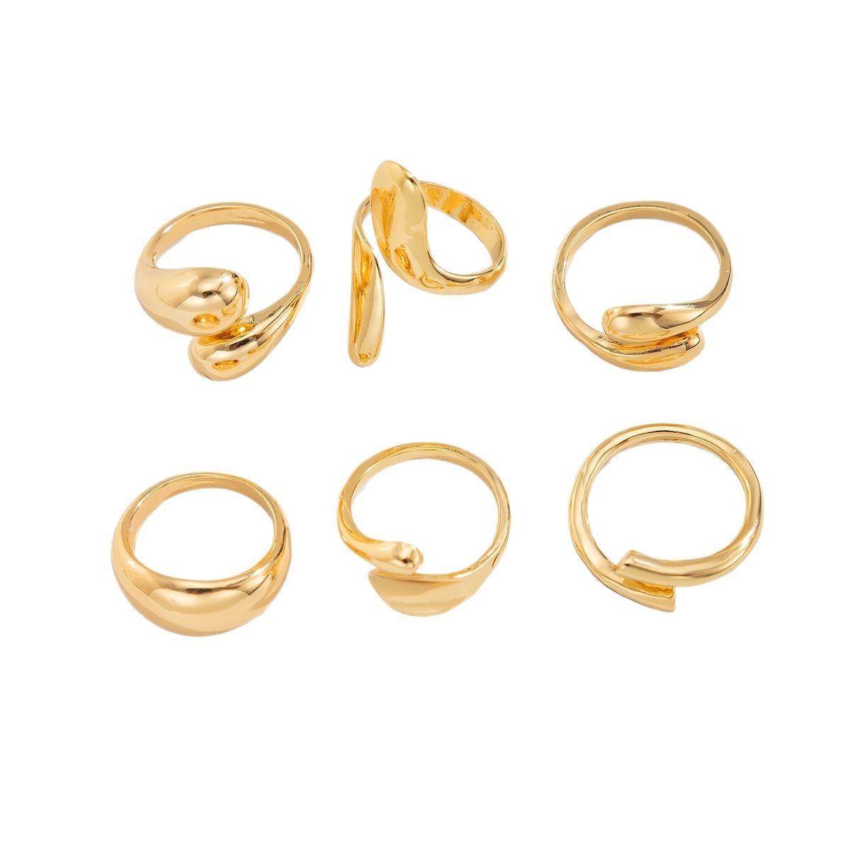 Retro Baroque Style Women's Ring Set