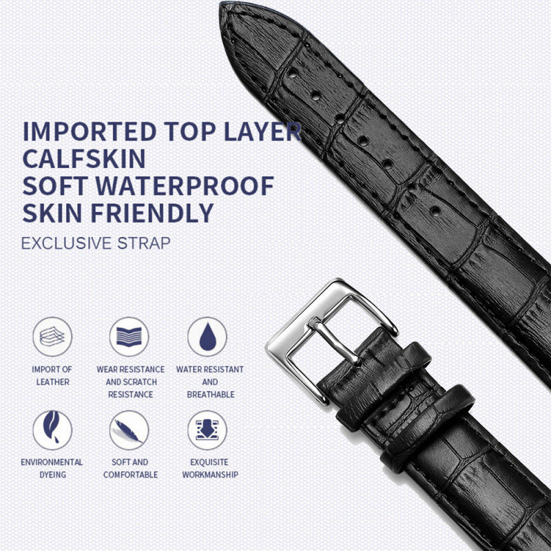 Comfortable Cowhide Genuine Leather Watch Strap