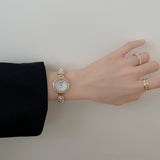 Classic Style Natural Freshwater Pearl Berm Plate Watch For Women