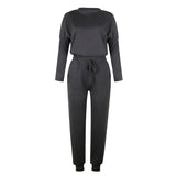 Loose Solid Color Long Sleeve Casual Set