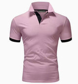 Men Tee Polo-Shirt Shorts-Sleeve Business Stritching MTP129 Men's Luxury Summer Covrlge