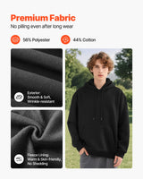 Women Pullover Hoodie, Small Size, Fleece Long Sleeve Comfy Casual Basic Pullover Hooded Sweatshirt, Warm & Skin-friendly, Practical & Trendy, Black Hoodie With Large Pocket For Fall & Winter