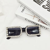 Women's Glasses Sunglasses With Diamond Small Frame Sun Vacation Beach