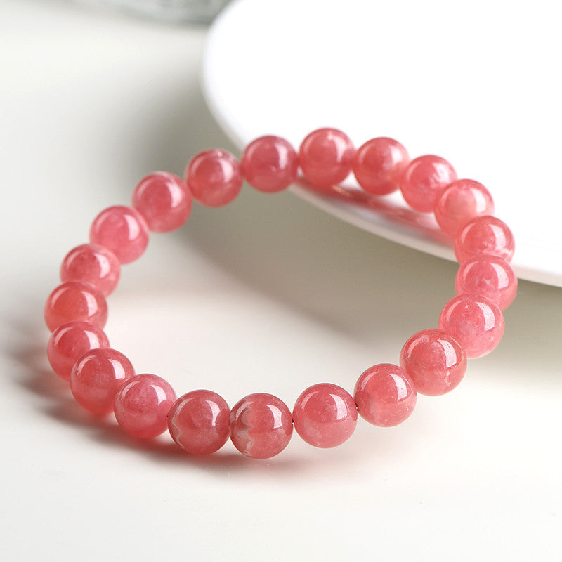 Women's Versatile Natural Red Patterned Stone Fashionable Bracelet