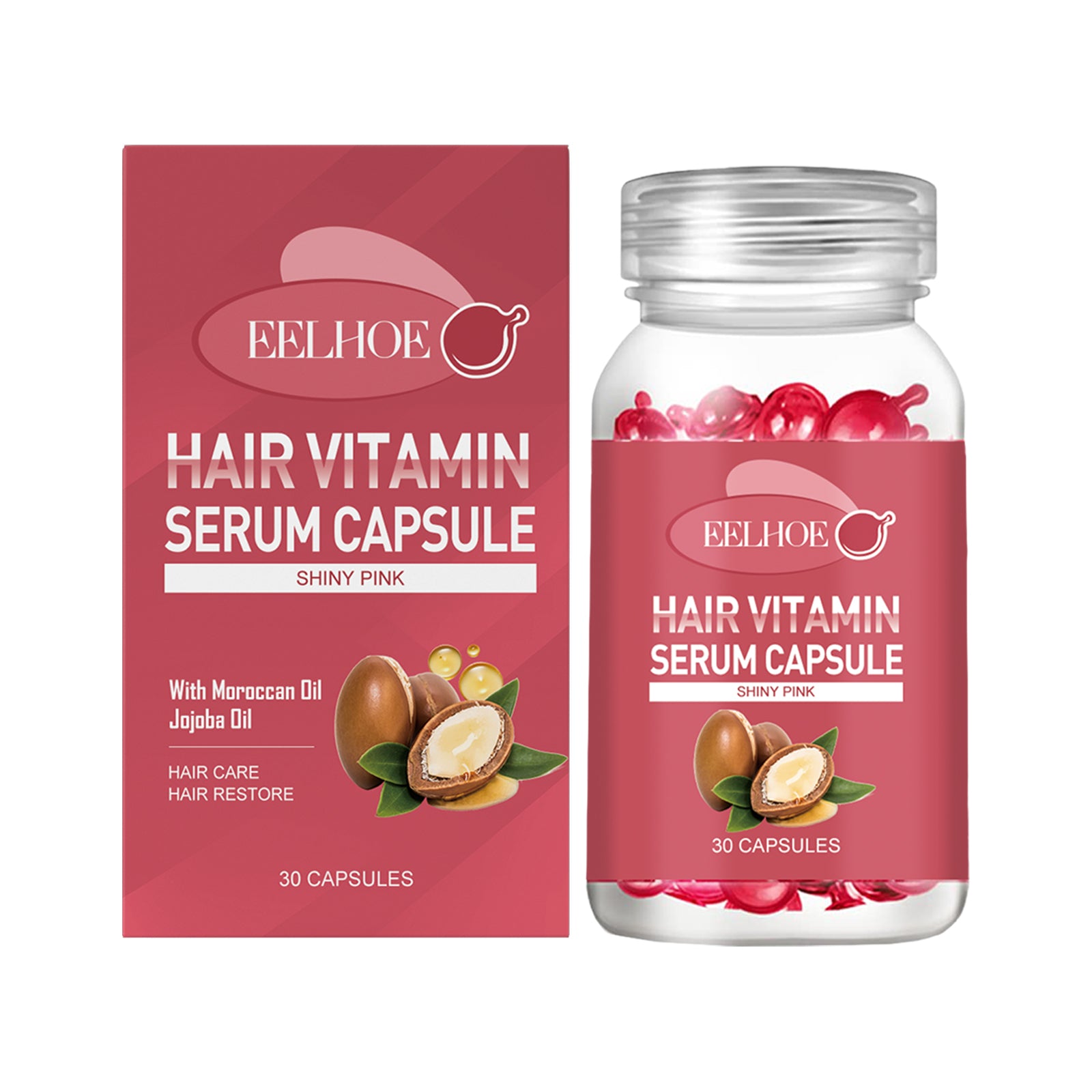 EELHOE Hair Oil Care Capsules - Relieve Dry, Frizzy, Split Ends For Smooth Hair Care Hair Oil.