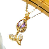 Zircon Tulip Non-fading Necklace For Women