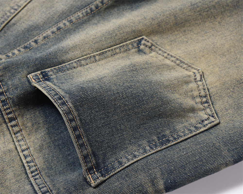 American Retro Washed Jeans For Men