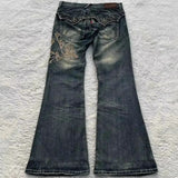 Fashion Machine Embroidery Jeans For Women