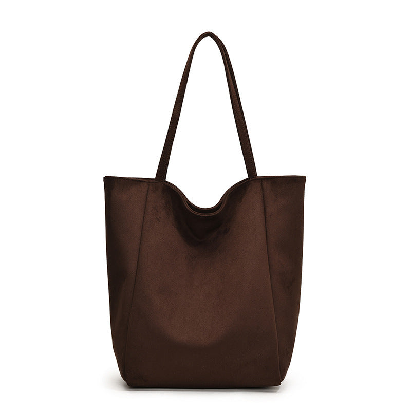 Retro Large Capacity All-match Shoulder Underarm Bag Matte Leather Tote Bag