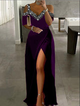 European And American Off-shoulder Spaghetti Strap Dress
