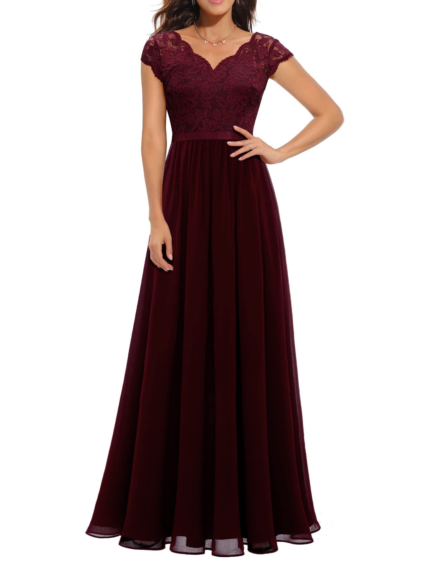 Lace Long Patchwork Waist-tight Noble Dress