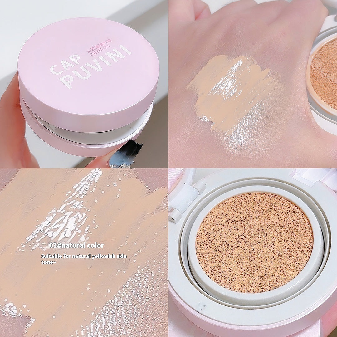 Cappuvini Moisturizing Concealer Makeup Air Cushion Concealer Matte Nude Color Makeup Girlish Style Student Domestic Goods