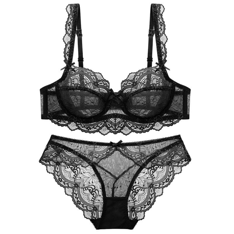 Ladies Thin Lace Bra Set
