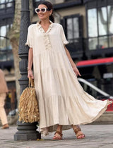 Plus Size Women's Fashion Casual Polo Collar Dress