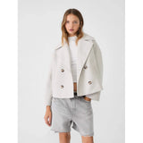 Ins Double-breasted Lapel Blazer Jacket Fashion Loose Woolen Short Coat Elegant Commuting Women's Clothing