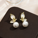 Zircon Painting Oil Butterfly Earrings For Women