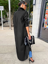 Long-sleeved Casual Shirts And Dresses With Multiple Wear Methods.